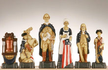 Load image into Gallery viewer, American Revolutionary War Chess Pieces - SAC Hand Decorated
