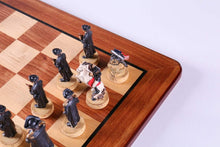 Load image into Gallery viewer, American War for Independence Chess Set on Padauk Board
