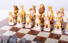 Load image into Gallery viewer, Animal Kingdom Exotic Elm Chess Set
