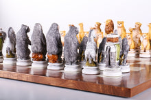 Load image into Gallery viewer, Animal Kingdom Exotic Elm Chess Set
