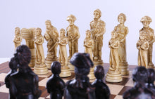 Load image into Gallery viewer, Battle of Trafalgar Pieces on Palisander and Maple Board
