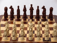 Load image into Gallery viewer, Camelot Chess Pieces by Berkeley - Cardinal Red
