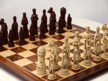 Load image into Gallery viewer, Camelot Chess Pieces by Berkeley - Cardinal Red
