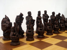 Load image into Gallery viewer, Christopher Columbus Chess Pieces by Berkeley - Russet Brown

