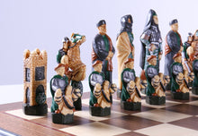 Load image into Gallery viewer, Crusades Chess Set with Maple and Walnut Board
