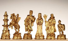 Load image into Gallery viewer, DEAL ITEM: Pewter Medieval Chessmen - Gold and Silver
