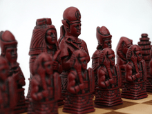 Load image into Gallery viewer, Egyptian Chess Pieces by Berkeley - Cardinal Red
