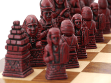 Load image into Gallery viewer, Egyptian Chess Pieces by Berkeley - Cardinal Red
