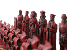 Load image into Gallery viewer, Elizabethan Chess Pieces by Berkeley - Cardinal Red
