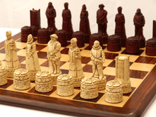 Load image into Gallery viewer, English Chess Pieces by Berkeley - Cardinal Red
