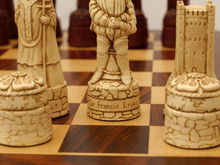 Load image into Gallery viewer, English Chess Pieces by Berkeley - Cardinal Red

