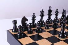 Load image into Gallery viewer, German Staunton Chessmen with Maple Storage Board
