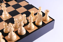 Load image into Gallery viewer, German Staunton Chessmen with Maple Storage Board
