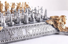 Load image into Gallery viewer, Gold and Silver Egyptian Chess Set
