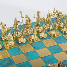 Load image into Gallery viewer, Gold and Silver Greek Mythology Chess Set - 21 1/4"
