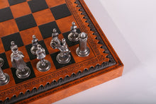 Load image into Gallery viewer, Gothic Chess Set with Leatherette Storage Board
