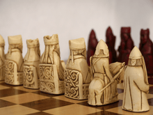 Load image into Gallery viewer, Isle of Lewis Chess Pieces by Berkeley - Cardinal Red
