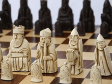 Load image into Gallery viewer, Isle of Lewis Chess Pieces by Berkeley - Russet Brown
