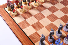 Load image into Gallery viewer, King Arthur Chess Set on Padauk Board
