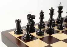 Load image into Gallery viewer, Large 15 3/4" Folding Magnetic Rosewood/Maple Chess Set in Leatherette Case
