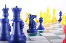 Load image into Gallery viewer, Large 4 Player Silicone Chess Set - Choose Your Colors!
