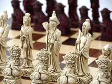 Load image into Gallery viewer, Mandarin Chess Pieces by Berkeley - Cardinal Red
