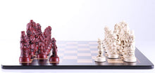 Load image into Gallery viewer, Hollywood's Golden Age Chess Set on Birdseye Maple Board
