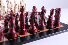 Load image into Gallery viewer, Hollywood's Golden Age Chess Set on Birdseye Maple Board
