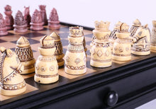Load image into Gallery viewer, Medieval Chess &amp; Checkers Set
