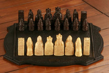 Load image into Gallery viewer, Mini Isle of Lewis Chess Pieces With Board - SAC Antiqued
