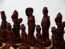 Load image into Gallery viewer, Movie Stars Chess Pieces by Berkeley - Cardinal Red
