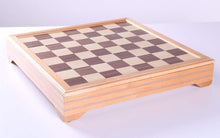 Load image into Gallery viewer, Pearl Harbor Chess Pieces on Beech Chest

