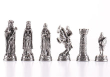 Load image into Gallery viewer, Pewter Medieval Chessmen
