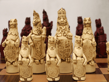 Load image into Gallery viewer, Royal Beasts Chess Pieces by Berkeley - Cardinal Red
