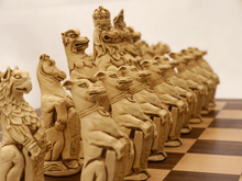 Load image into Gallery viewer, Royal Beasts Chess Pieces by Berkeley - Cardinal Red
