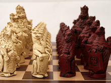 Load image into Gallery viewer, Royal Beasts Chess Pieces by Berkeley - Cardinal Red
