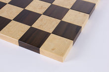 Load image into Gallery viewer, STACK Chessboard - Tournament Edition in Rosewood and Birdseye Maple (DISCOUNTED FOR IMPERFECTION)
