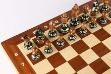 Load image into Gallery viewer, Sydney Gruber Painted 16" Folding Tournament Chess Set in German Design
