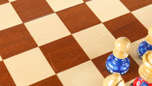 Load image into Gallery viewer, Sydney Gruber Painted 16" Folding Tournament Chess Set in German Design
