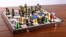 Load image into Gallery viewer, Sydney Gruber Painted 17" Large Kings Chess Set #1
