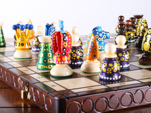 Load image into Gallery viewer, Sydney Gruber Painted 17" Large Kings Chess Set #1
