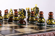 Load image into Gallery viewer, Sydney Gruber Painted 17" Large Kings Chess Set #1
