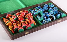 Load image into Gallery viewer, Sydney Gruber Painted 20" Large King's Inlaid Chess Set #2
