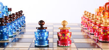 Load image into Gallery viewer, Sydney Gruber Painted 20" Large King's Inlaid Chess Set #2
