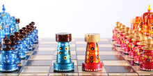 Load image into Gallery viewer, Sydney Gruber Painted 20" Large King's Inlaid Chess Set #2
