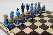 Load image into Gallery viewer, Sydney Gruber Painted 20" Large King's Inlaid Chess Set #4
