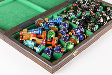 Load image into Gallery viewer, Sydney Gruber Painted 20" Large King's Inlaid Chess Set #7 in Multi-color and Black
