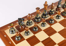 Load image into Gallery viewer, Sydney Gruber Painted Club Chess Set Combo #2 in Multicolor vs Black
