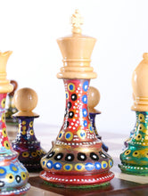 Load image into Gallery viewer, Sydney Gruber's Painted Chess Set - Queen Anne Design
