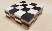 Load image into Gallery viewer, the STACK Chessboard - Tournament Edition in Wenge and Maple (DISCOUNTED FOR IMPERFECTION)
